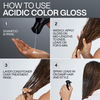 Acidic color gloss leave-in treatment